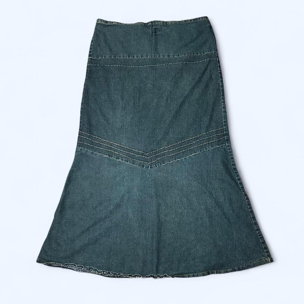 Y2k Grunge Denim Maxi Skirt By Loving U!
